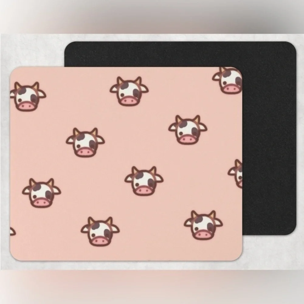Pink Cow Mouse Pad
